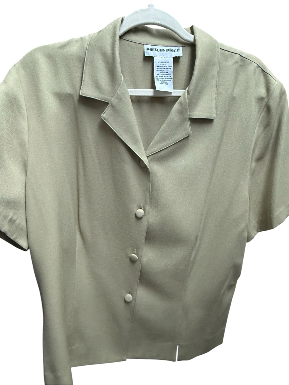 Vintage Parsons Place Boxy Button-Up | Sage Cream | Aritzia Aesthetic 
| XL